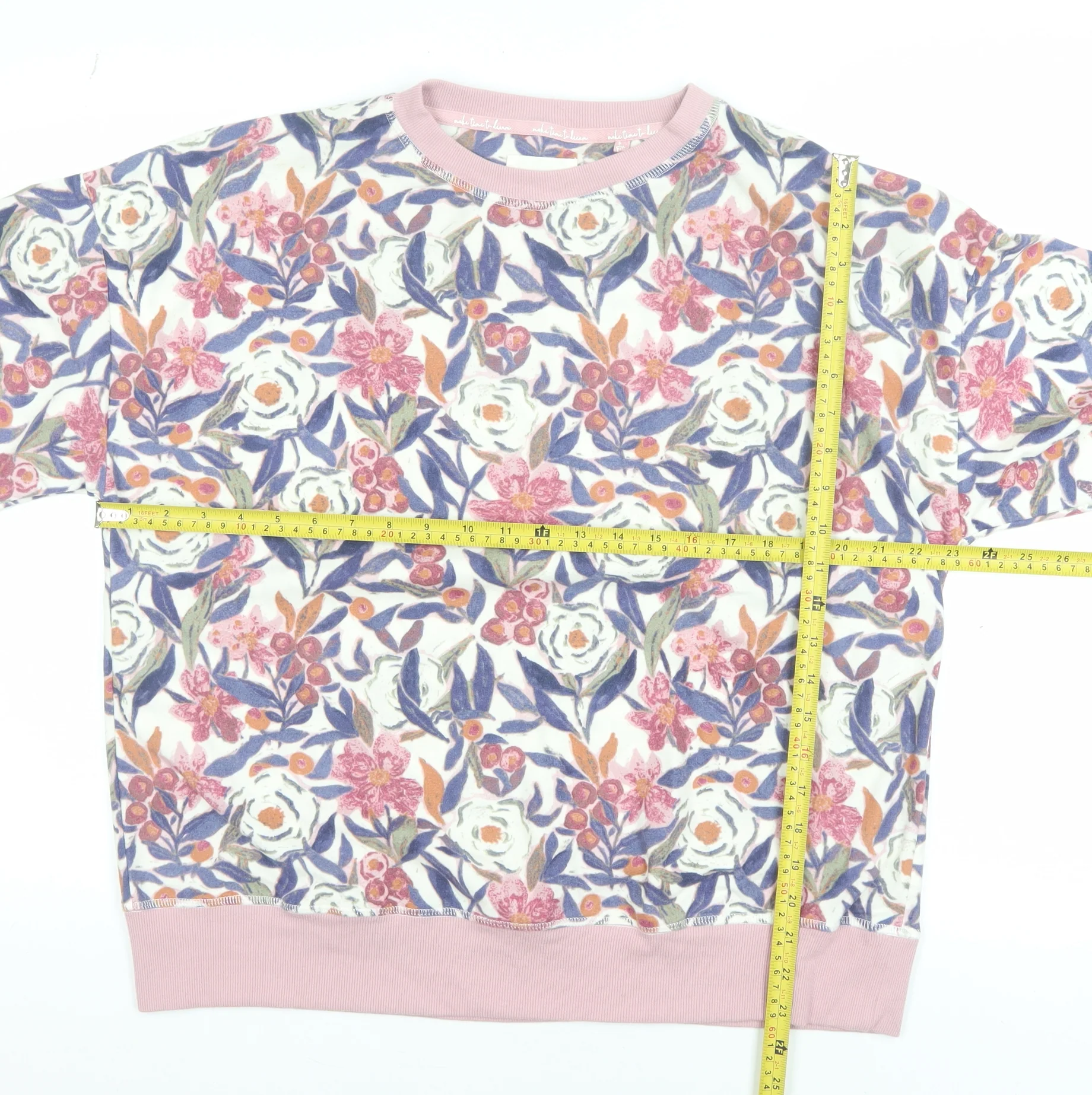 Next Womens Multicoloured Floral Long Sleeve Pyjama Top Size 16 - Image 2