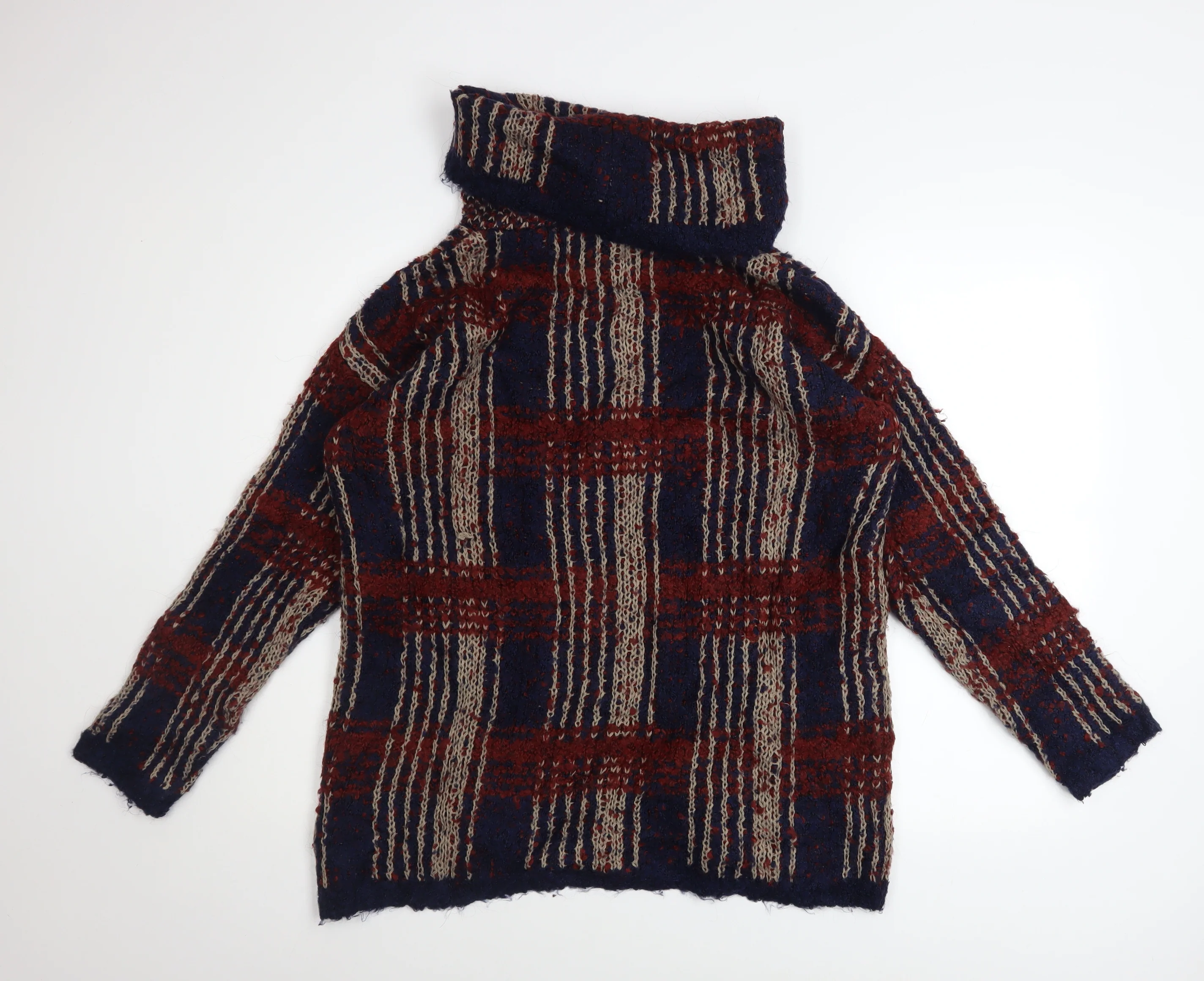 Next Women's Multicoloured Roll Neck Chunky Knit Jumper Size 16 - Image 3