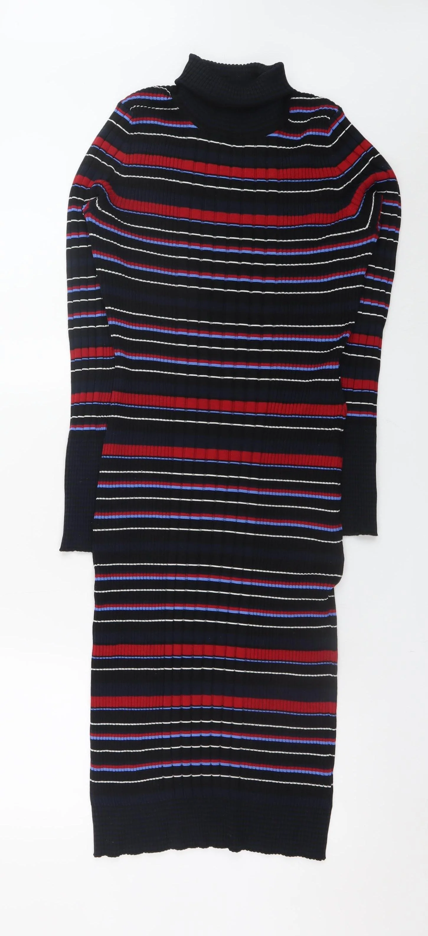 Next Womens Multicoloured Size 14 Knit Midi Bodycon Dress