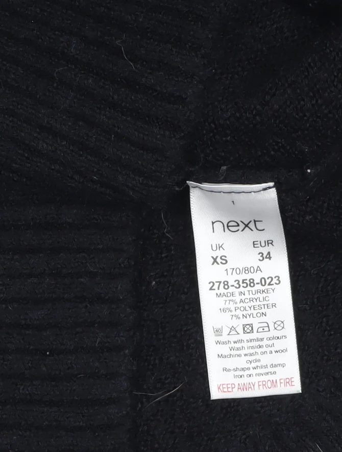 Next Womens Multicoloured Striped Crew Neck Pullover Jumper XS - Image 4