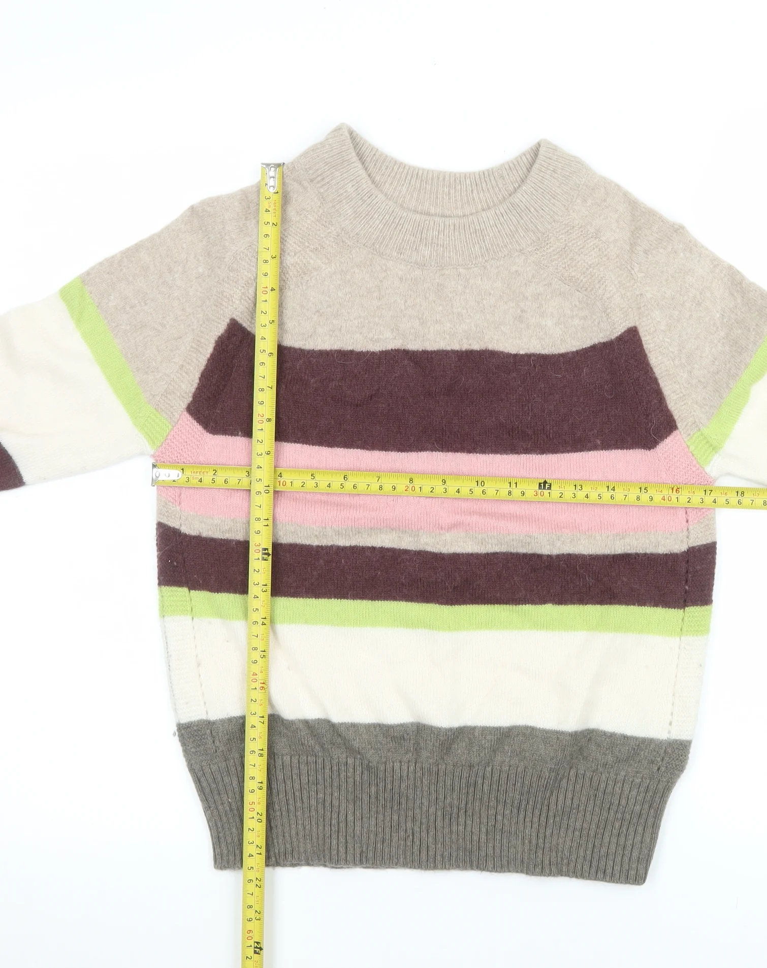 NEXT Women's Multicoloured Striped Lambswool Jumper XS - Image 2