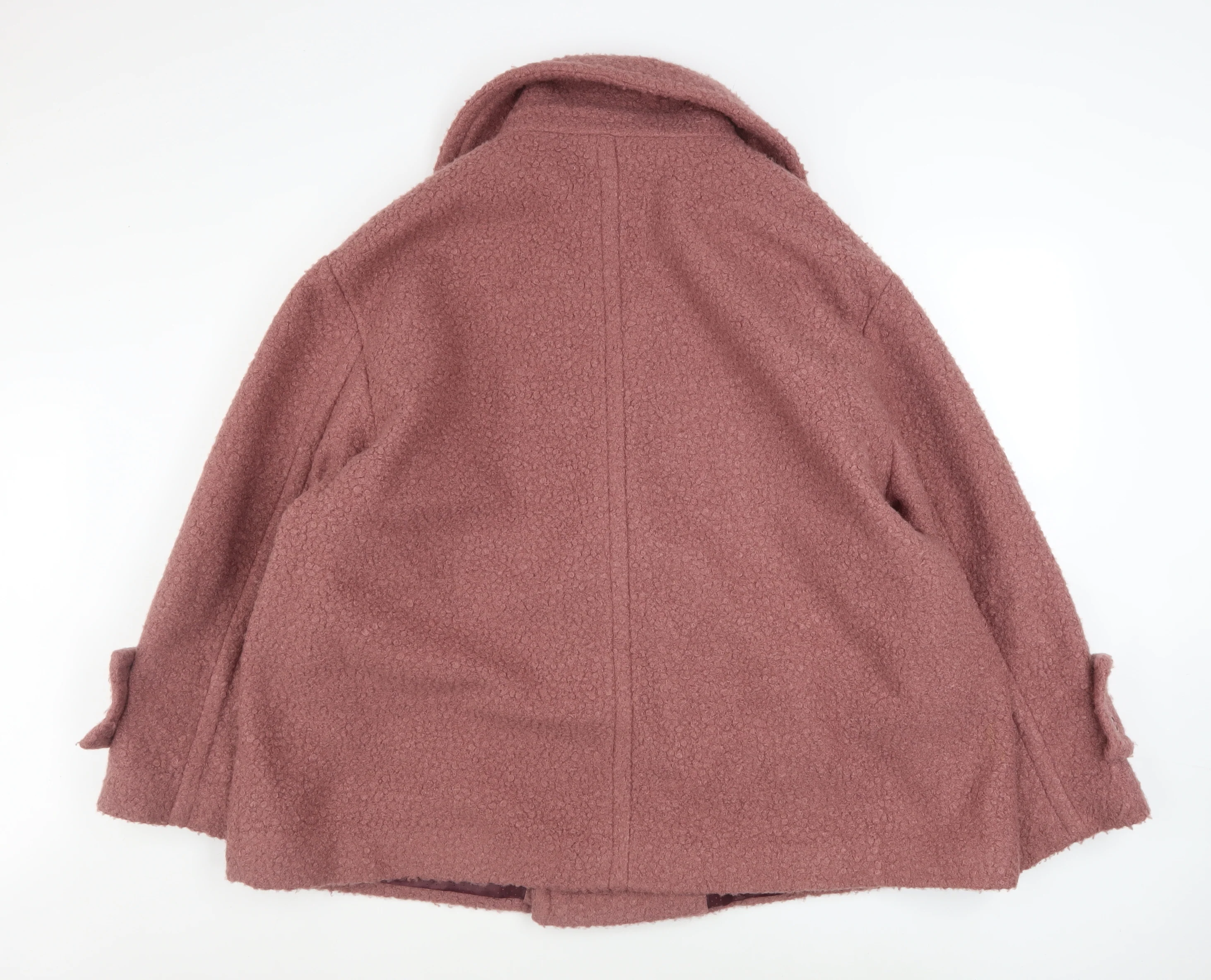 Next Women's Pink Short Pea Coat Size 22 Plus Lined Polyester - Image 3