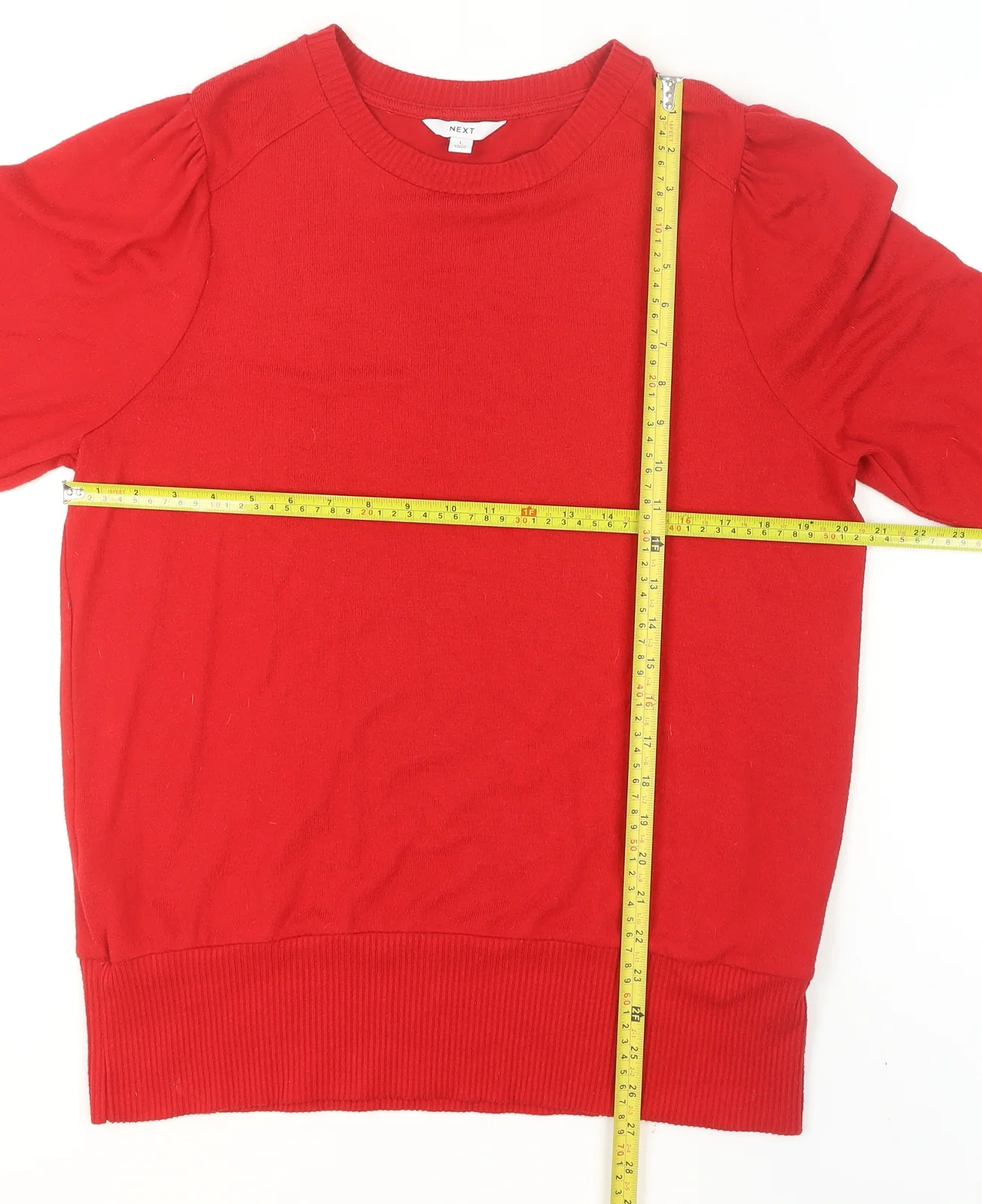 Next Women's Red Crew Neck Long Sleeve Knit Jumper Size L - Image 2