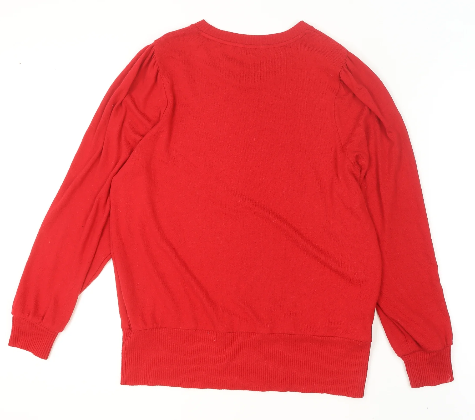 Next Women's Red Crew Neck Long Sleeve Knit Jumper Size L - Image 3
