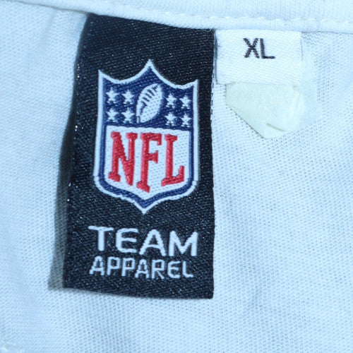 NFL Team Apparel Men's White XL Cotton Graphic Sports T-Shirt - Image 5