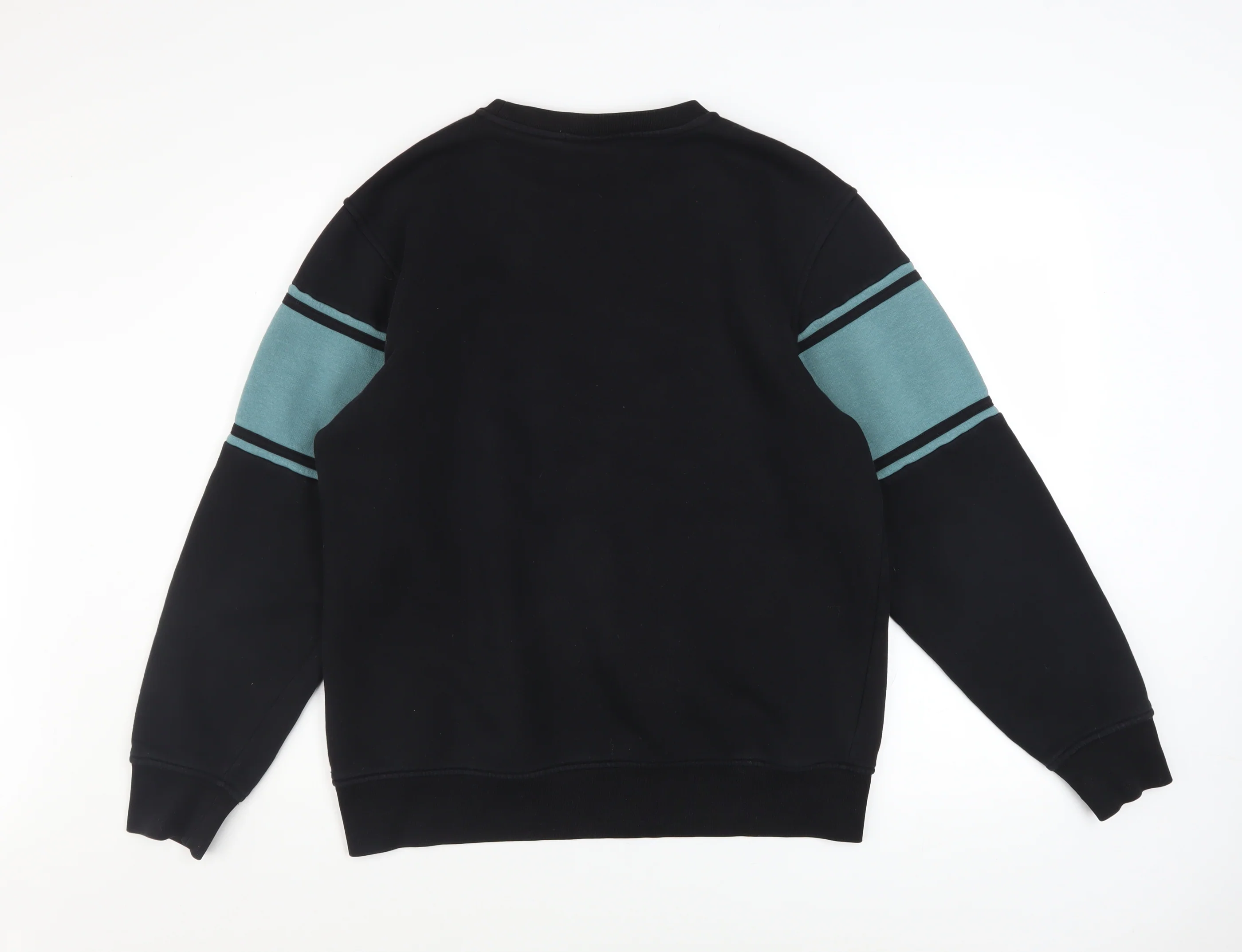 Nicce Men's Black & Teal Crew Neck Sweatshirt Size L Cotton Blend - Image 3
