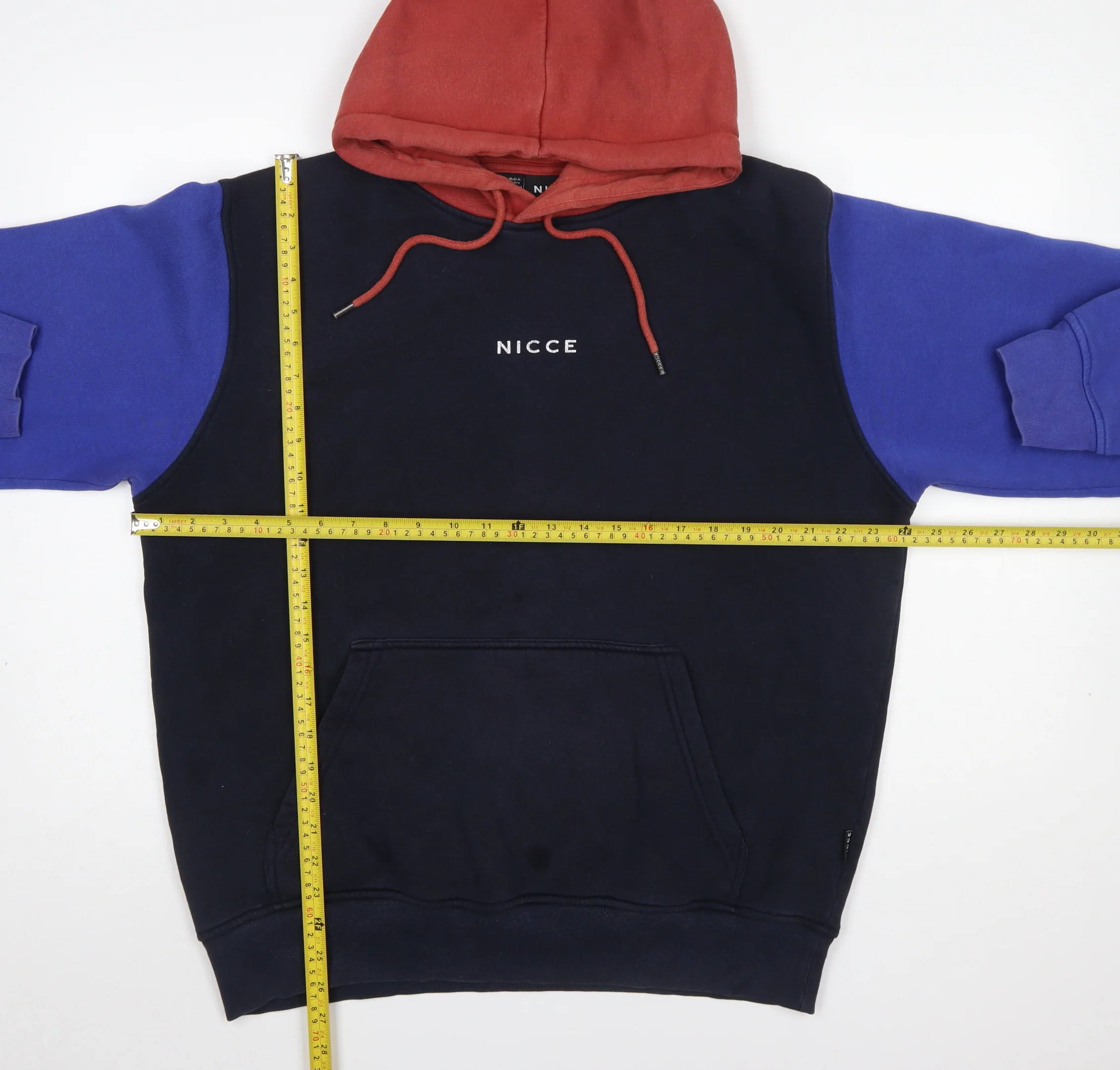 Nicce Men's Multicoloured Pullover Hoodie L Fleece Cotton Blend - Image 2