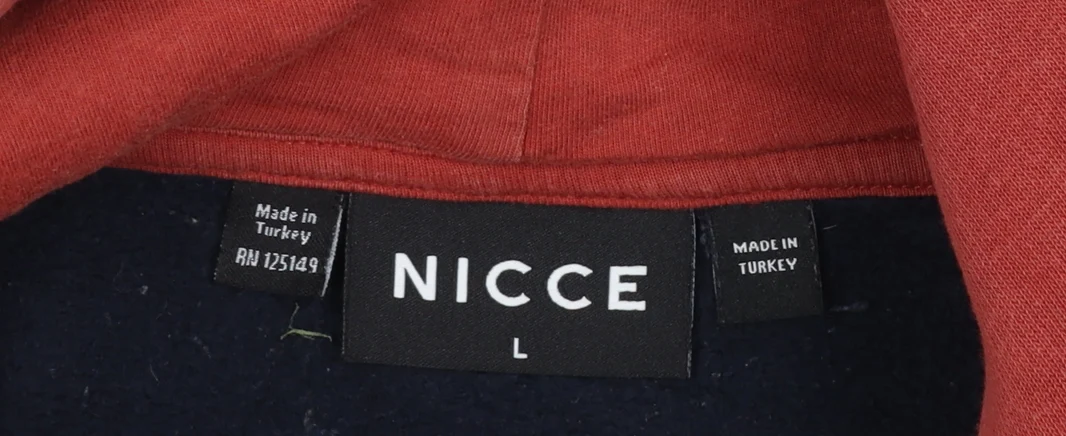 Nicce Men's Multicoloured Pullover Hoodie L Fleece Cotton Blend - Image 4