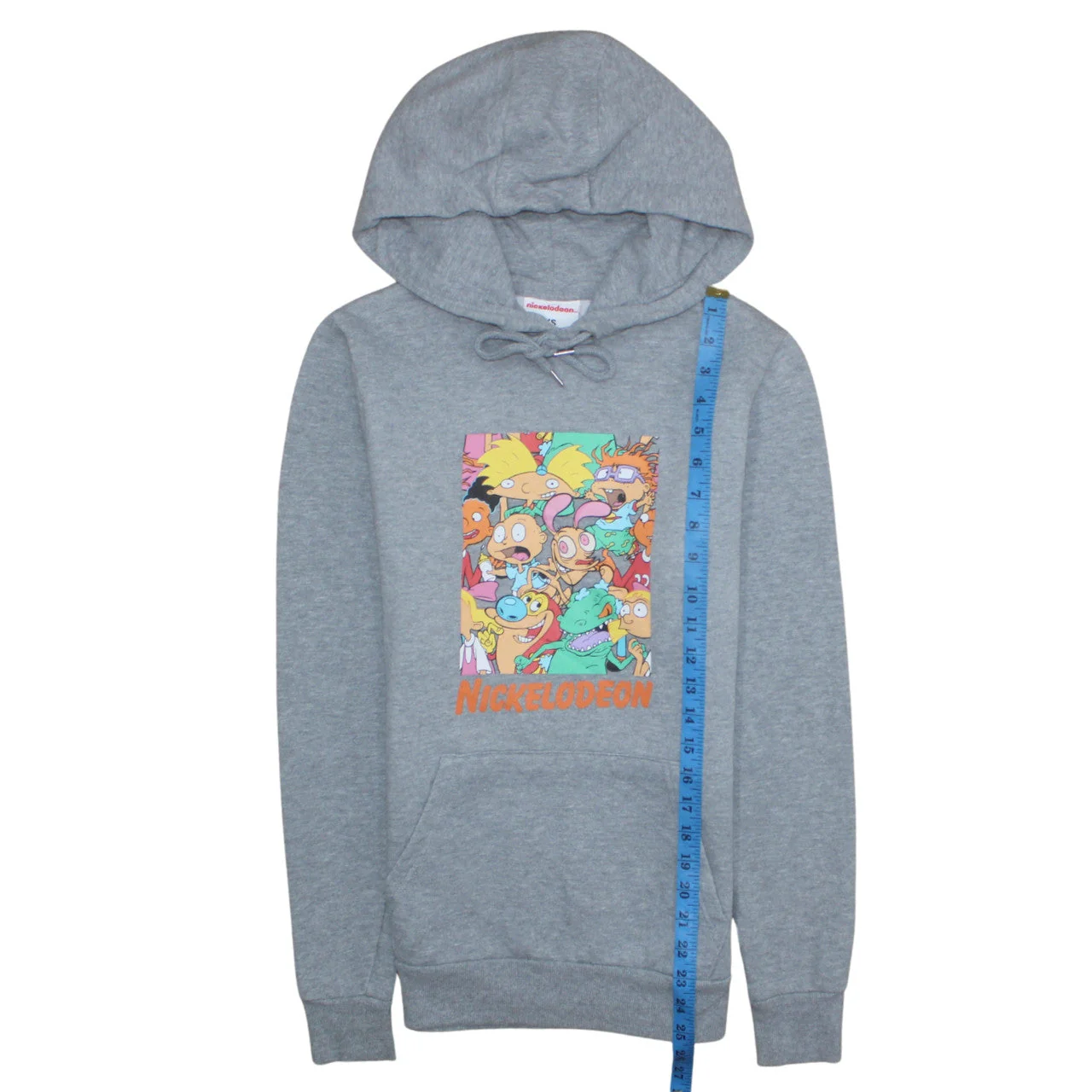 Nickelodeon Womens Grey XS Pullover Hoodie Cartoon Print - Image 3