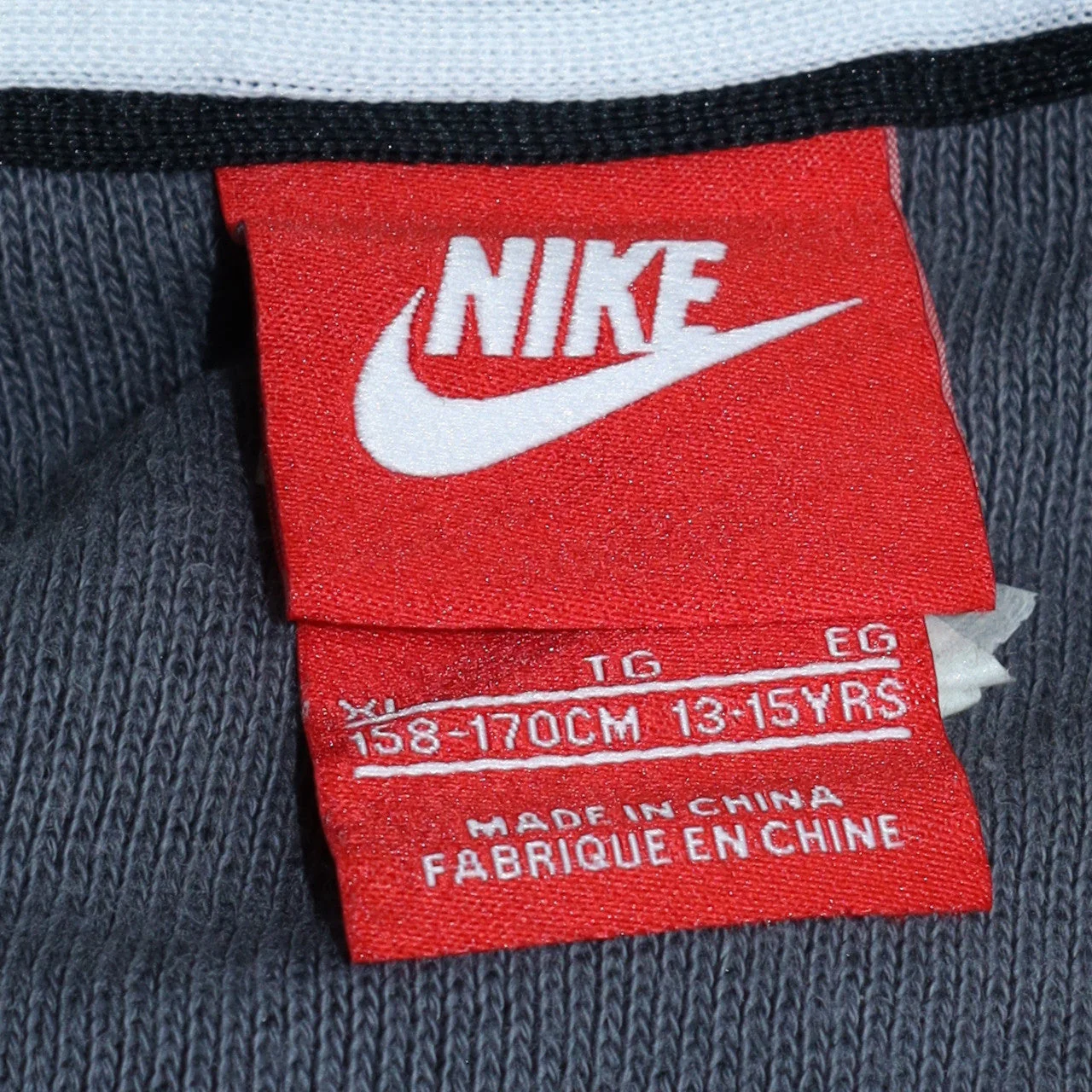 Nike Air Grey Full Zip Hoodie Teens L Lightweight Sportswear - Image 5