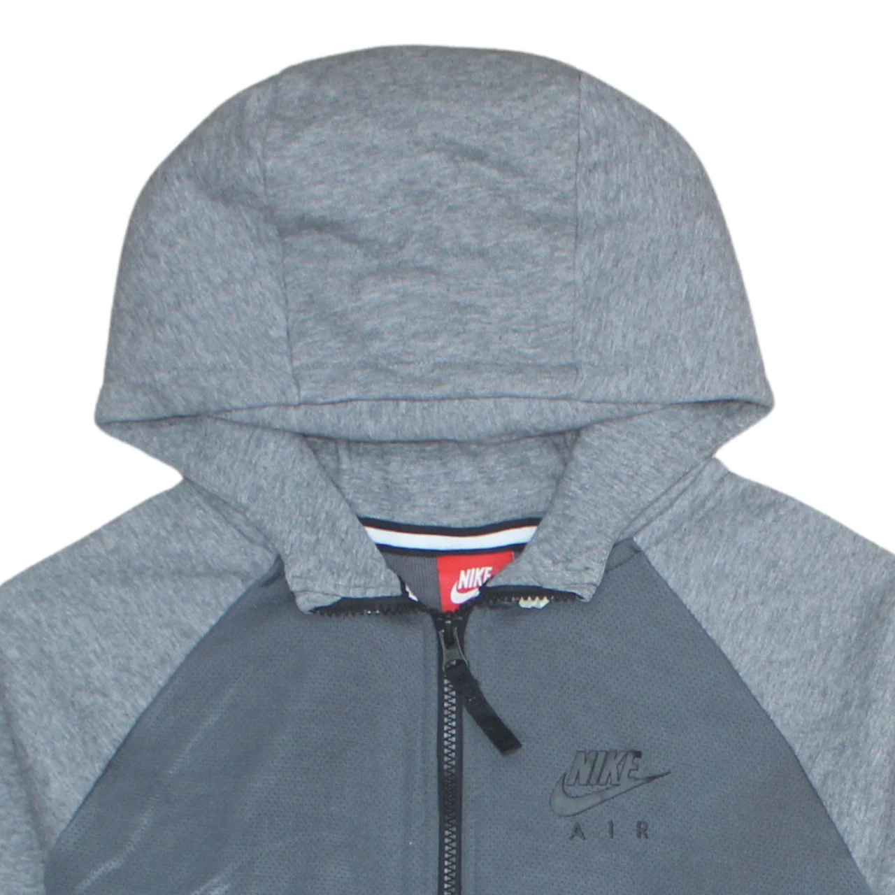 Nike Air Grey Full Zip Hoodie Teens L Lightweight Sportswear - Image 8
