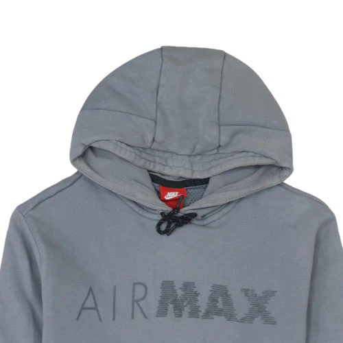 Nike Air Max Men's Grey Pullover Hoodie Size M - Image 7