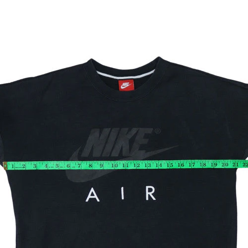 Nike Air Men's Black Small Pullover Crew Neck Graphic Sweatshirt - Image 2