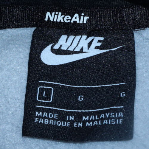 Nike Air Mens Grey Pullover Hoodie Size L Sports Fleece Sweatshirt - Image 5