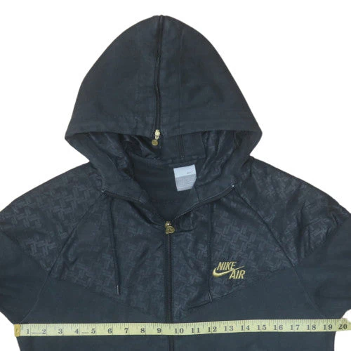 Nike Air Women's Black Full Zip Hooded Sweatshirt Size M - Image 2