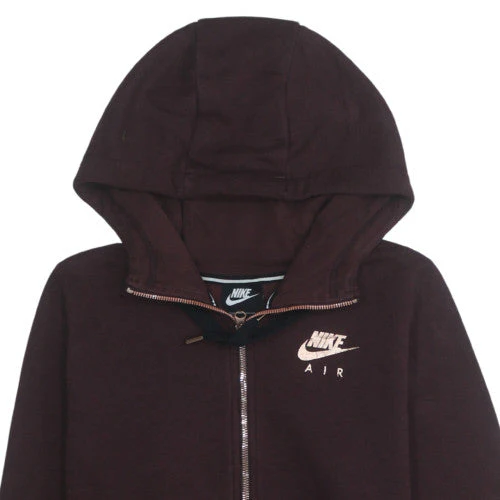 Nike Air Womens Black Full Zip Hoodie Size S Cotton Blend - Image 8