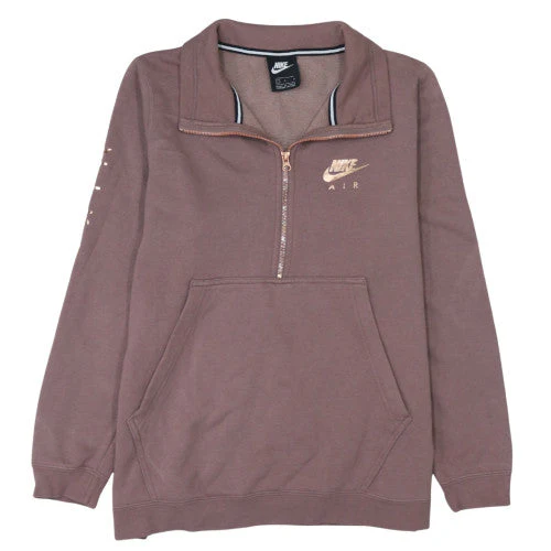 Nike Air Women's Brown 1/2 Zip Pullover Sweatshirt L
