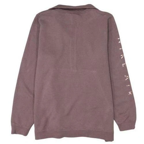 Nike Air Women's Brown 1/2 Zip Pullover Sweatshirt L - Image 4
