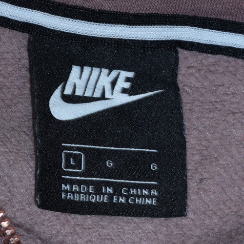 Nike Air Women's Brown 1/2 Zip Pullover Sweatshirt L - Image 5