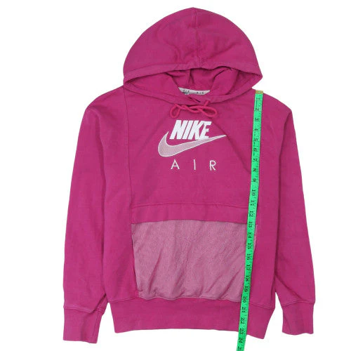 Nike Air Women's Pink XS Pullover Hoodie with Mesh Pocket - Image 3