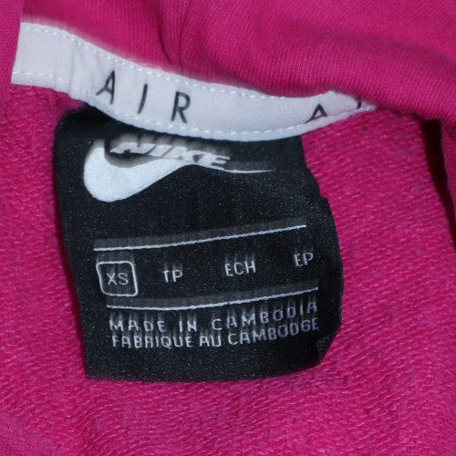 Nike Air Women's Pink XS Pullover Hoodie with Mesh Pocket - Image 6