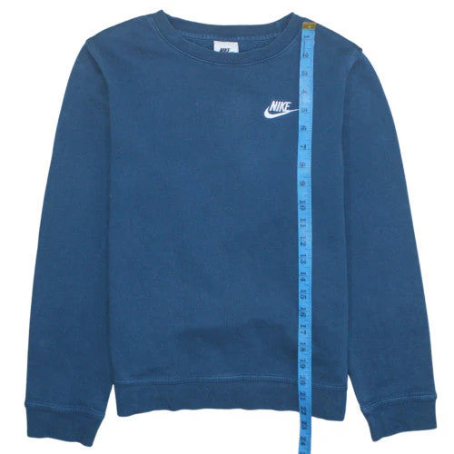 Nike Blue Teens Pullover Crew Neck Sweatshirt L Regular Fit - Image 3
