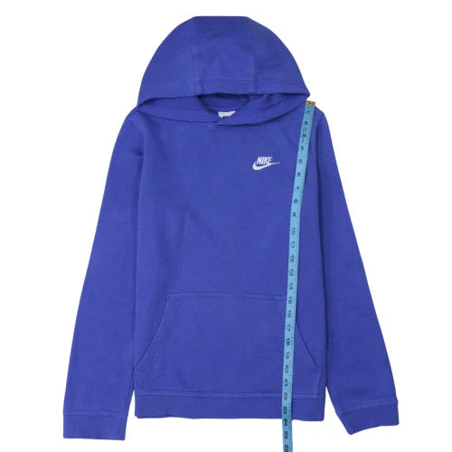 Nike Blue Teens Pullover Hoodie XL 158-170cm Logo Fleece Sweatshirt - Image 2