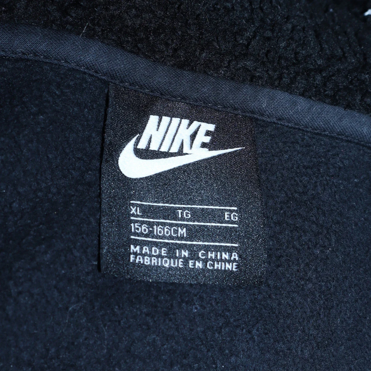 Nike Boys Black Full Zip Fleece Lined Hoodie XL 156-166cm - Image 5