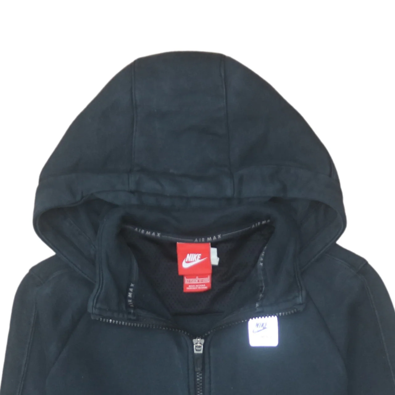 Nike Boys Black Full Zip Hoodie 12-13 Years Air Max Lined Sweatshirt - Image 8
