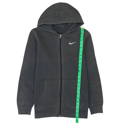 Nike Boys Black Full Zip Hoodie 12-13 Years Fleece Lined Sweatshirt - Image 3
