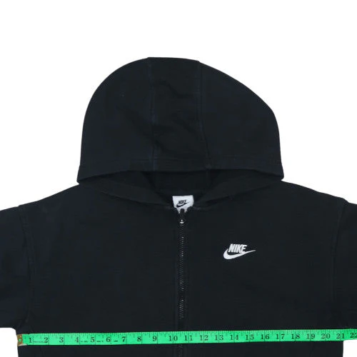 Nike Boys Black Full Zip Hoodie Fleece Sweatshirt 8-9 Years - Image 2