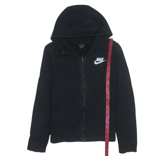 Nike Boys Black Full Zip Hoodie L 147-158cm Cotton Blend - Image 3