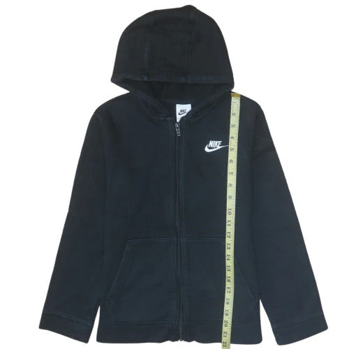 Nike Boys Black Full Zip Hoodie Size L (147-158cm) Cotton Blend - Image 3
