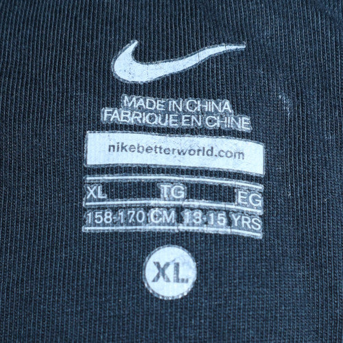 Nike Boys Black Full Zip Hoodie XL 13-15 Years Fleece Sportswear - Image 5