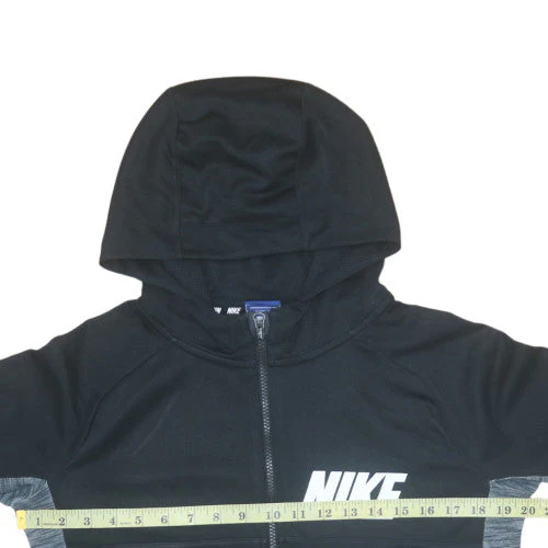 Nike Boys Black Full Zip Hoodie XL 13-15 Years Hooded Sweatshirt - Image 2
