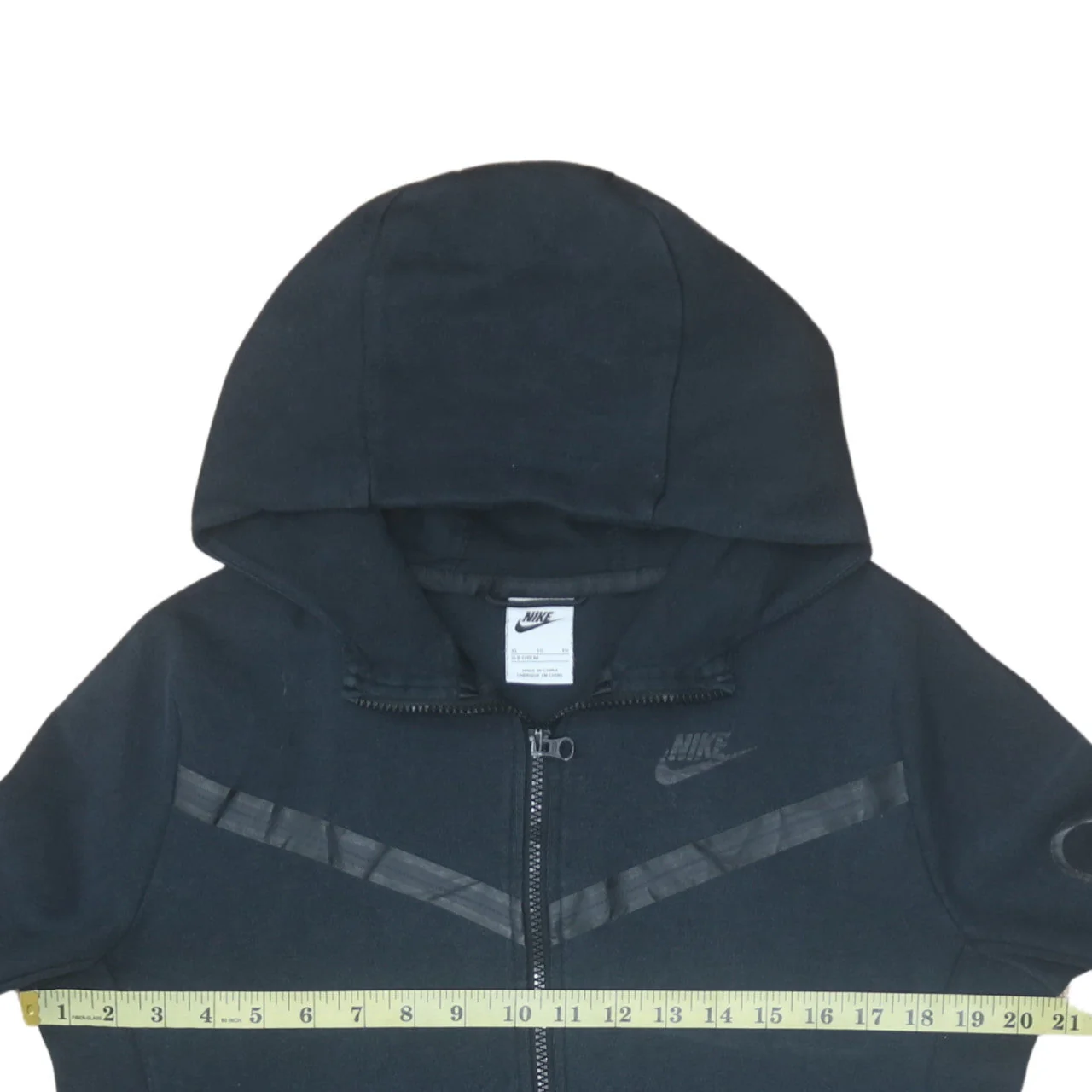 Nike Boys Black Full Zip Hoodie XL (158-170cm) Fleece Sweatshirt - Image 2