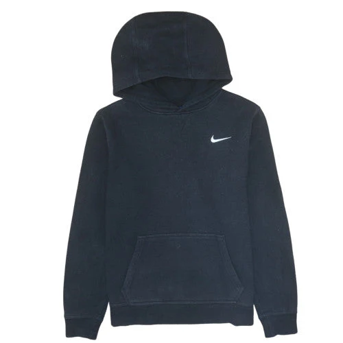 Nike Boys Black Pullover Hoodie XL 13-15 Years Cotton Blend Fleece Sweatshirt