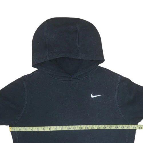 Nike Boys Black Pullover Hoodie XL 13-15 Years Cotton Blend Fleece Sweatshirt - Image 2