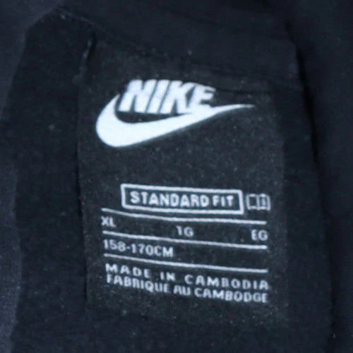 Nike Boys Black Pullover Hoodie XL 158-170cm Standard Fit Fleece Sweatshirt - Image 5