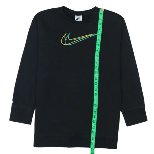Nike Boys Black Pullover Sweatshirt L 146-156cm Crew Neck Logo Fleece - Image 3