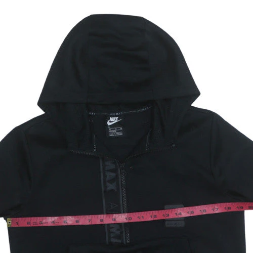 Nike Boys Black XL Air Max 1/4 Zip Hooded Pullover Sweatshirt - Image 3