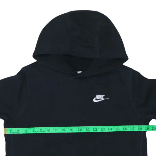 Nike Boys Black XL Pullover Fleece Hoodie with Logo Pocket - Image 2