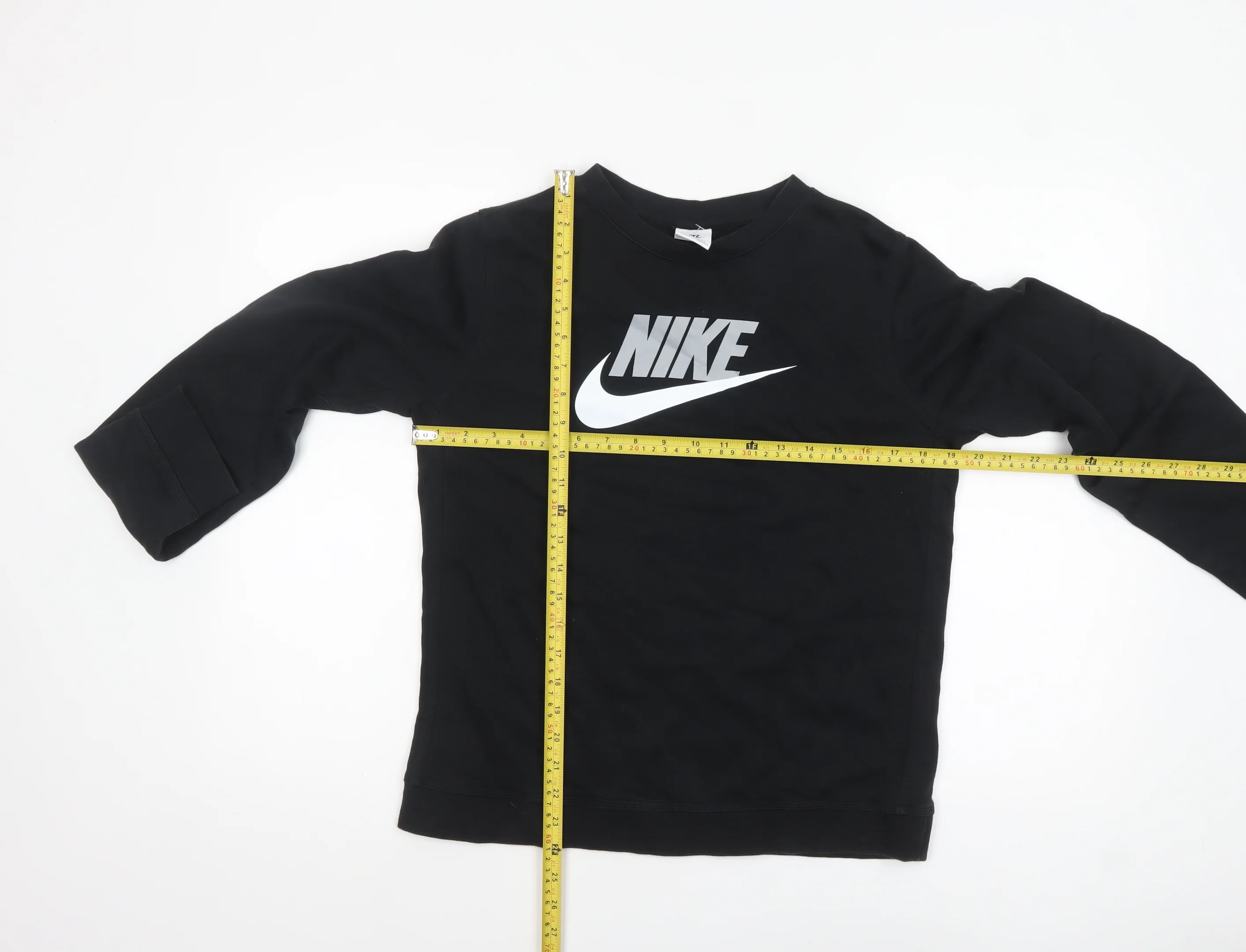 Nike Boys Black XL Pullover Fleece Sweatshirt with Logo Print - Image 2