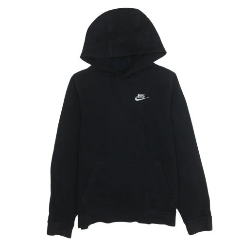 Nike Boys Black XL Pullover Hoodie Standard Fit Fleece Sweatshirt