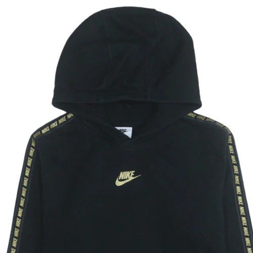 Nike Boys Black XL Pullover Hoodie with Gold Logo and Hooded Fleece Design - Image 8