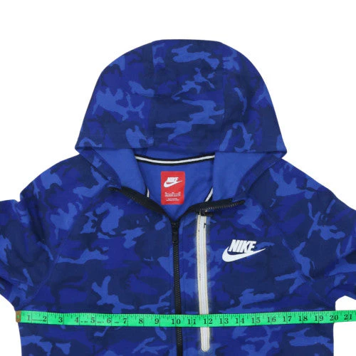Nike Boys Blue Camo Full Zip Hoodie XL (13-15 Years) - Fleece Sweatshirt - Image 2