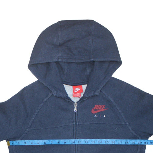 Nike Boys Blue Full Zip Hoodie 13-15 Years Fleece Casual Sweatshirt - Image 2