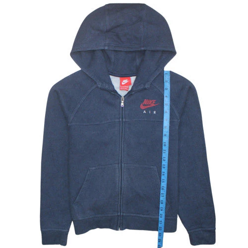 Nike Boys Blue Full Zip Hoodie 13-15 Years Fleece Casual Sweatshirt - Image 3
