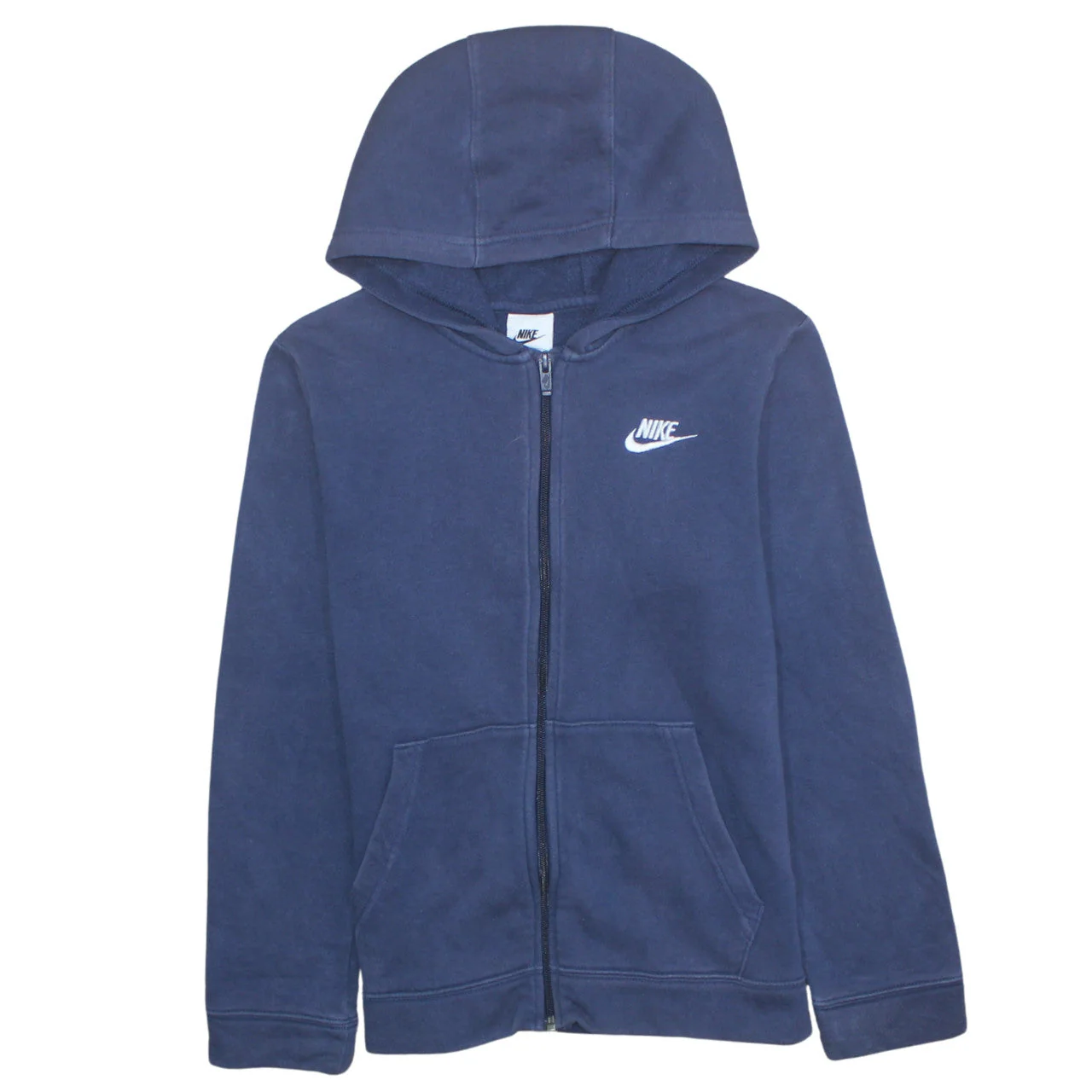 Nike Boys Blue Full Zip Hoodie L 147–158cm Cotton Blend