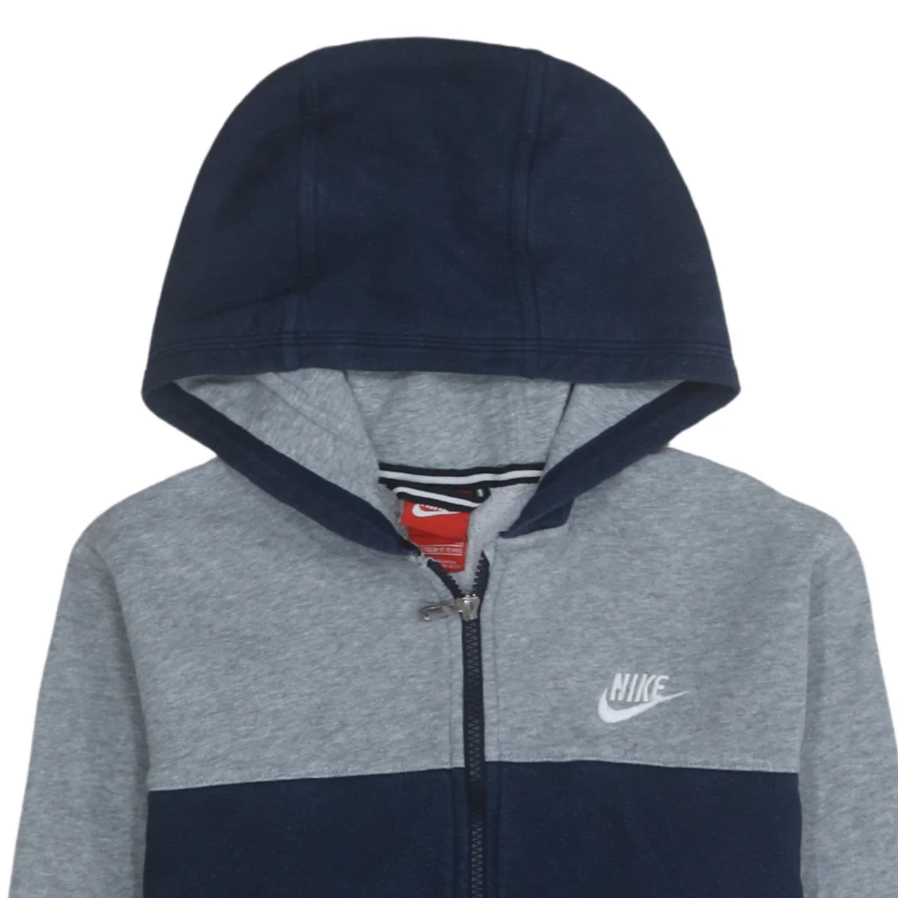 Nike Boys Blue & Grey Full Zip Hoodie XL 13-15 Years Fleece Sportswear - Image 8